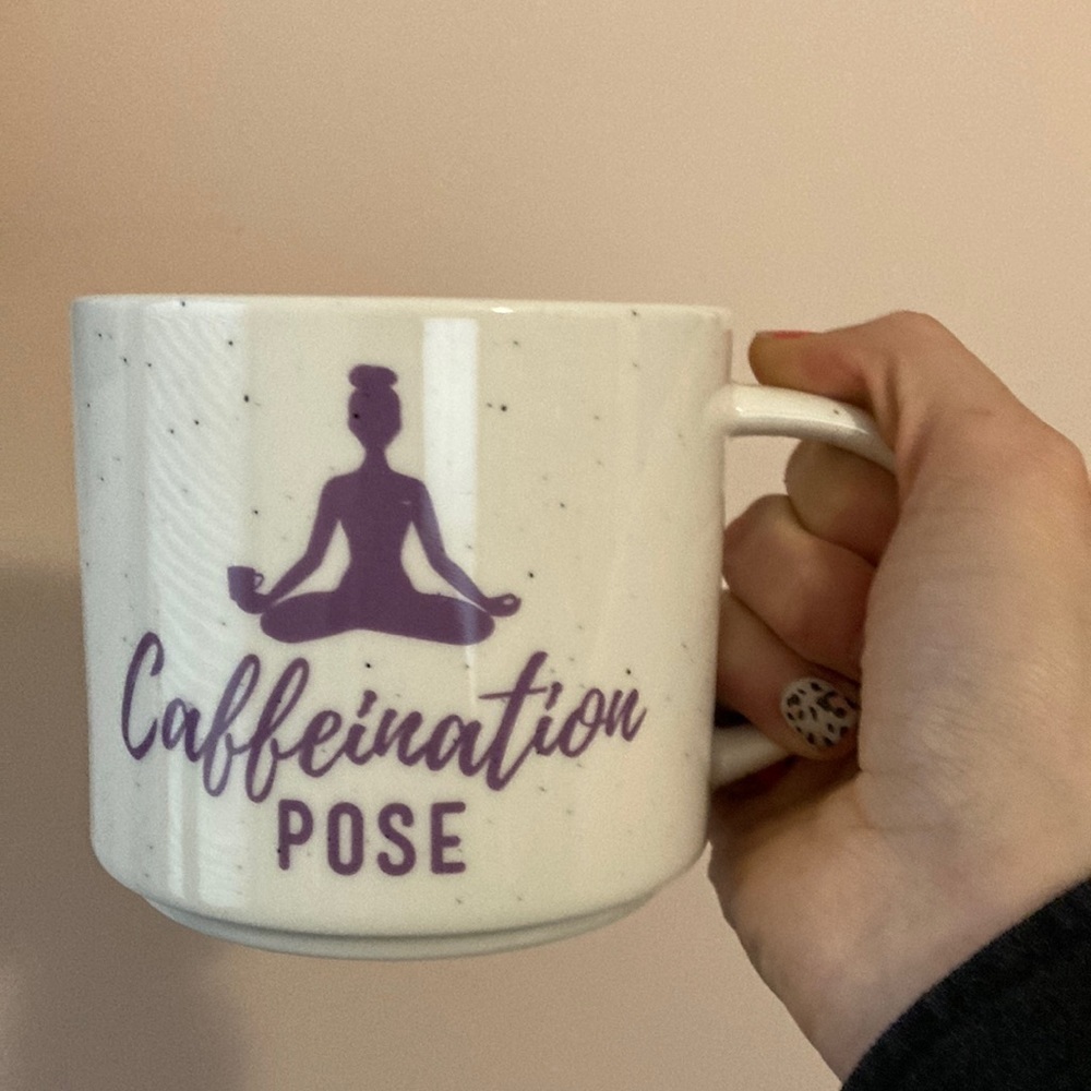 Threshold "Caffeination Pose" Coffee Mug Cup White